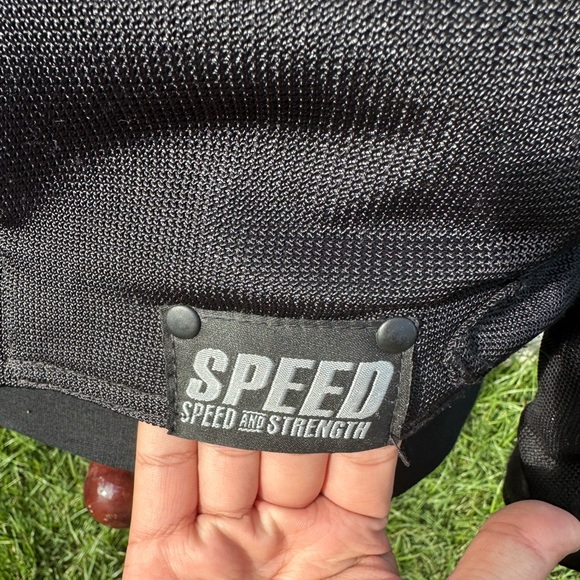 Speed and Strength Black Motorcycle Jacket Men Size L  XL RN#90261 - Picture 3 of 5